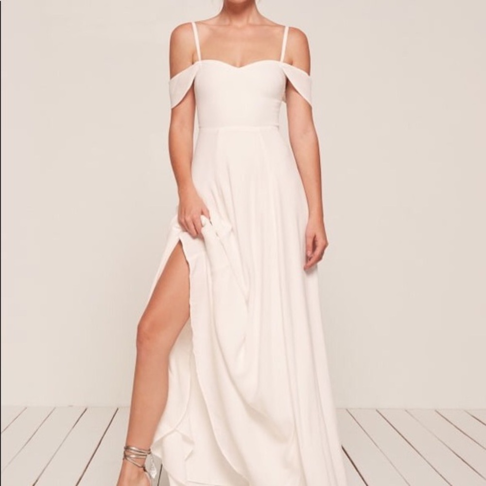 Reformation Poppy Dress in Ivory